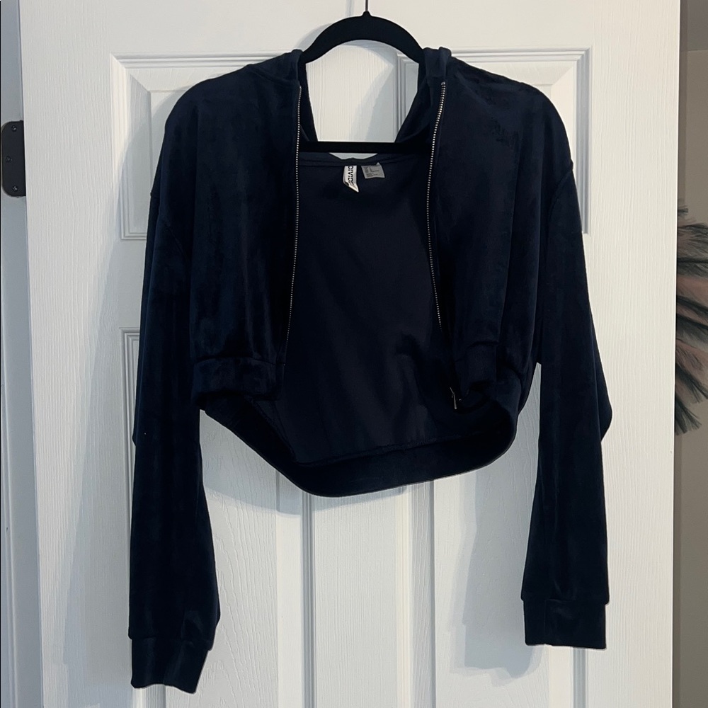 Women's navy blue velour sweat set